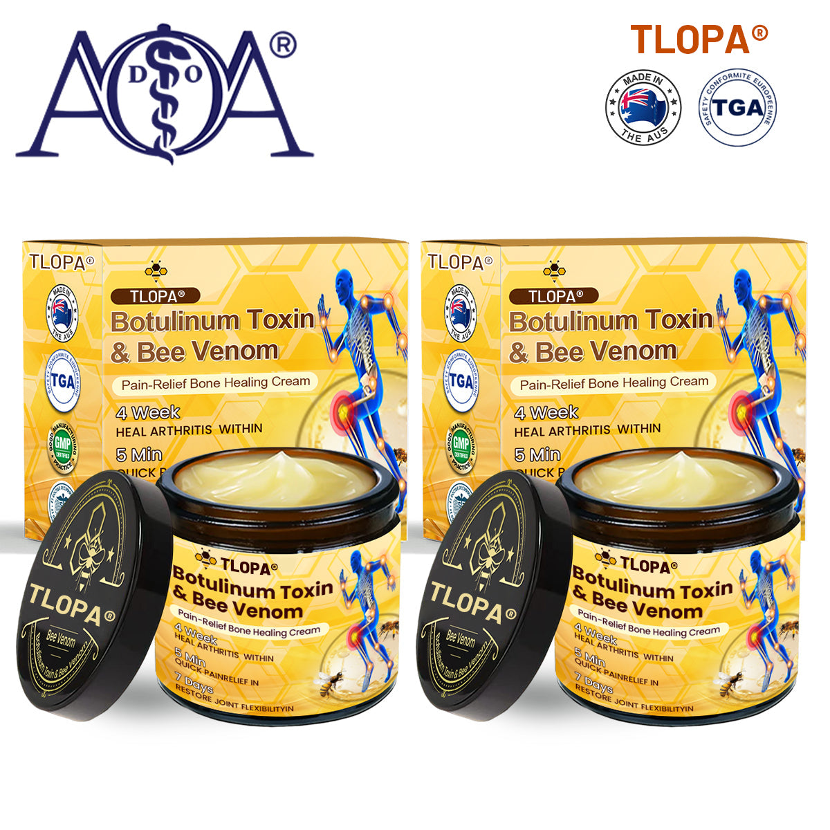 公式ストア:TLOPA® ボツリヌス毒素＆ビーベノム鎮痛骨治癒クリーム🌞オーストラリア整形外科協会（AOA）認定🔴