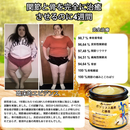 🔥🔥TLOPA®ボツリヌストキシンとビーベノムの骨の痛みを和らげ、癒すバーム🐝（整形外科医がシニアに推奨）🟡⚪